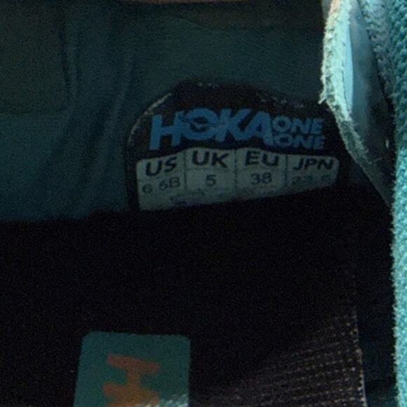 Hoka One One Speedgoat 5 Running Shoes Women Size 6.5 B Blue Green Sneakers - Picture 7 of 11